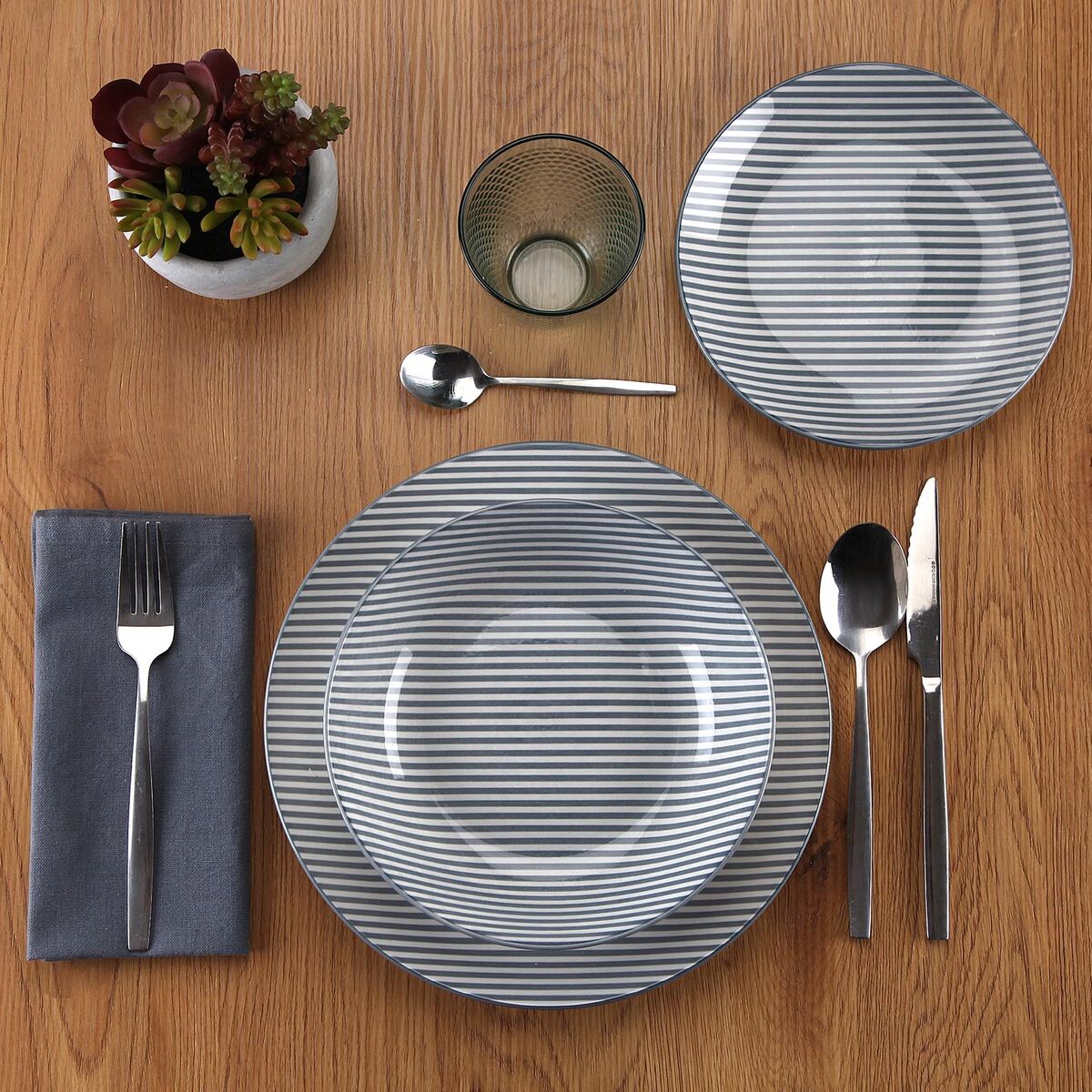 Vajilla Versa Azul Porcelana 18 Piezas