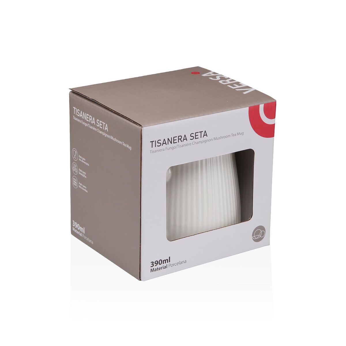 Taza con Tapa Versa Gris Seta