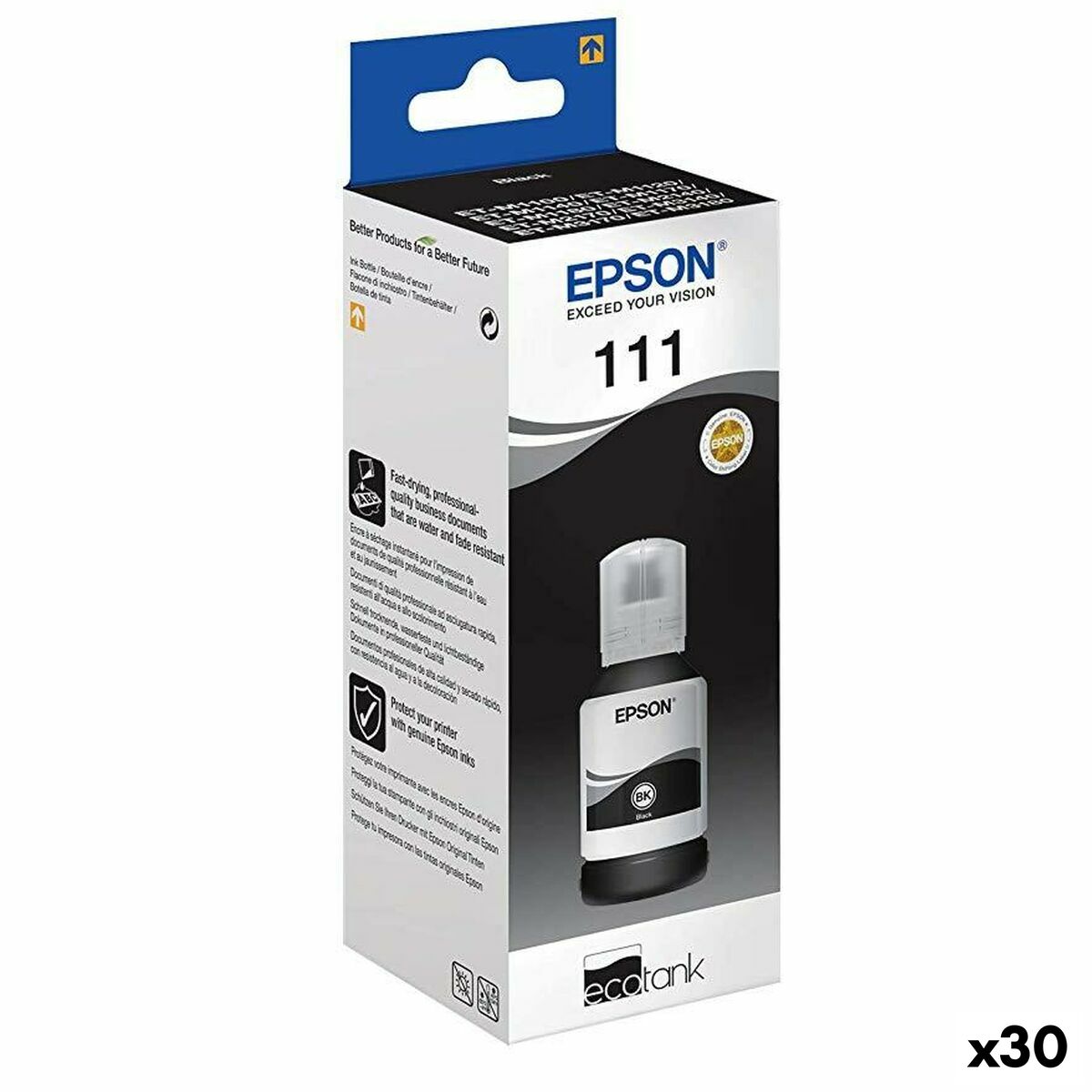 Tinta para Recargar Cartuchos Epson Nº111 Negro (30 unidades)