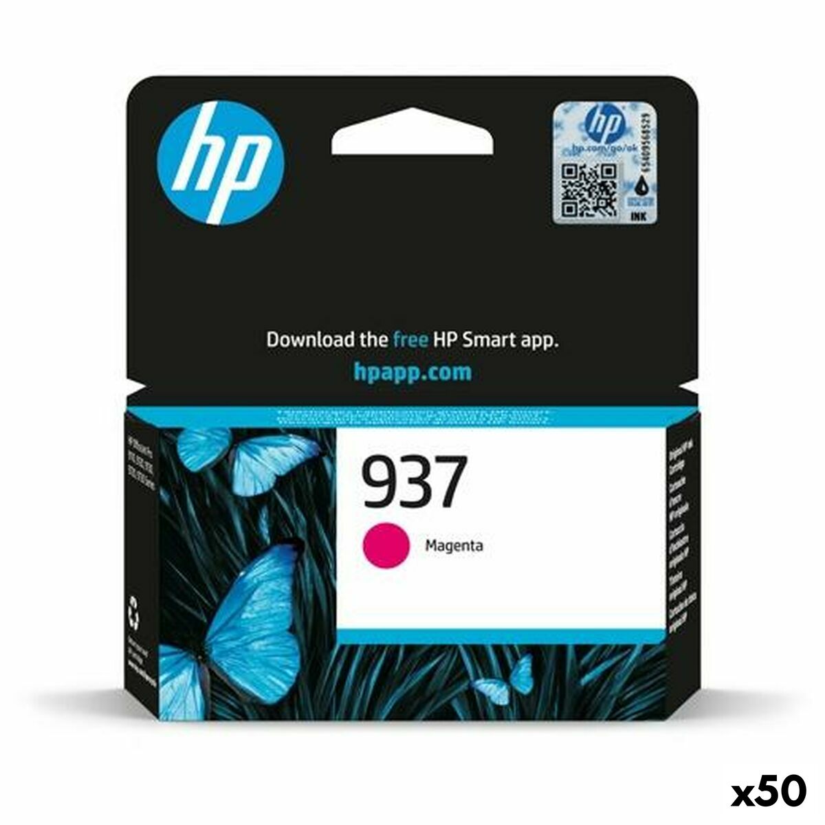 Cartucho de Tinta Original HP Nº 937 Magenta (50 Unidades)
