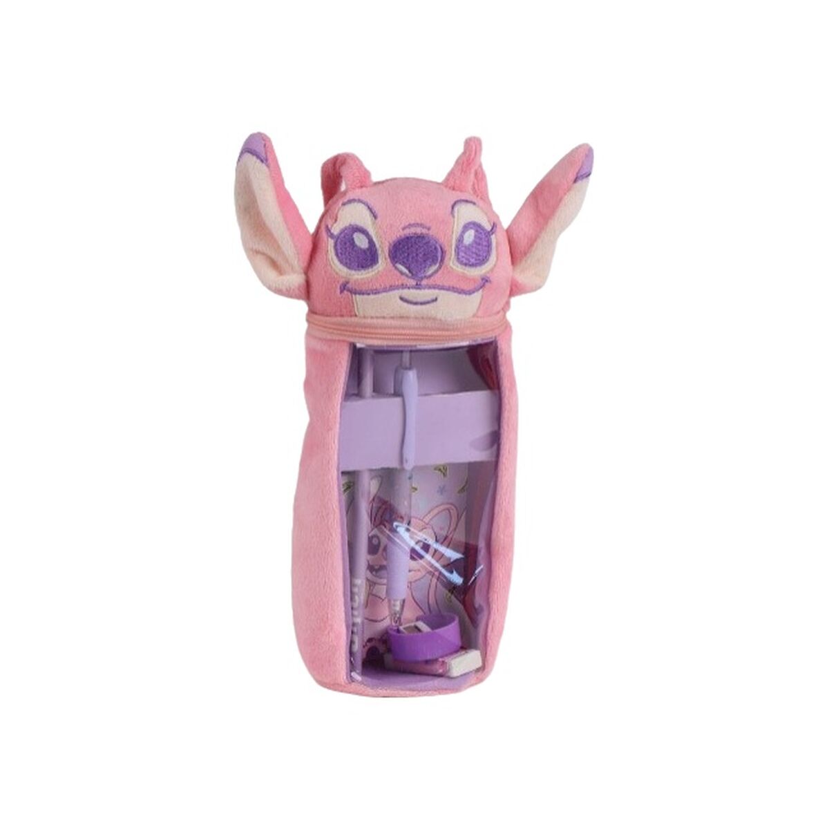 Estuche Escolar con Accesorios Stitch Rosa