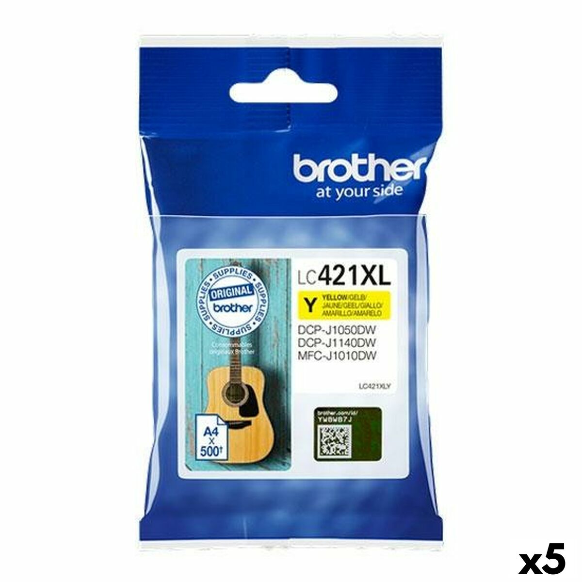 Cartucho de Tinta Original Brother LC421XL Amarillo (5 Unidades)
