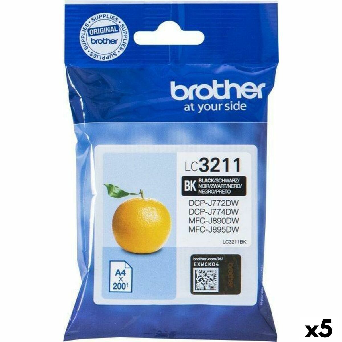 Cartucho de Tinta Original Brother LC3211 Negro (5 Unidades)