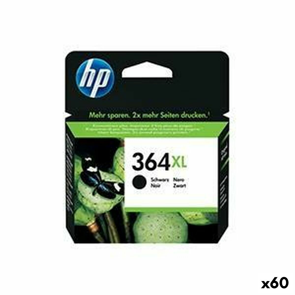 Cartucho de Tinta Original HP Nº 364XL Negro (60 unidades)