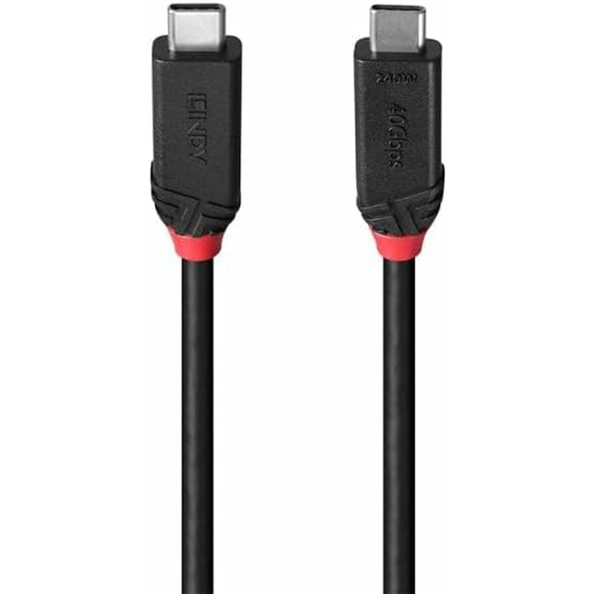 Cable USB-C a USB-C LINDY 37001 Negro 1 m