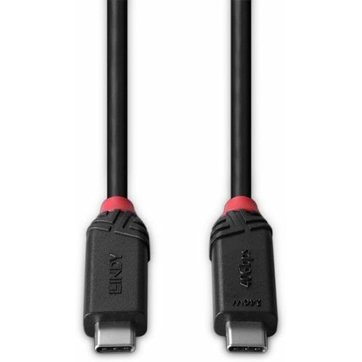 Cable USB-C a USB-C LINDY 37001 Negro 1 m