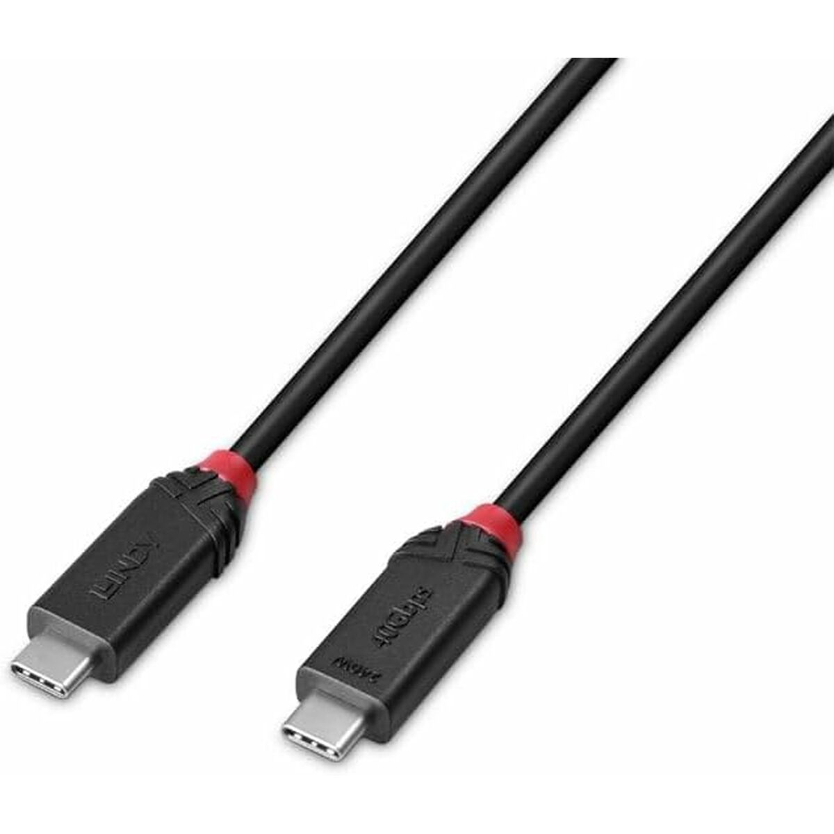 Cable USB-C a USB-C LINDY 37001 Negro 1 m