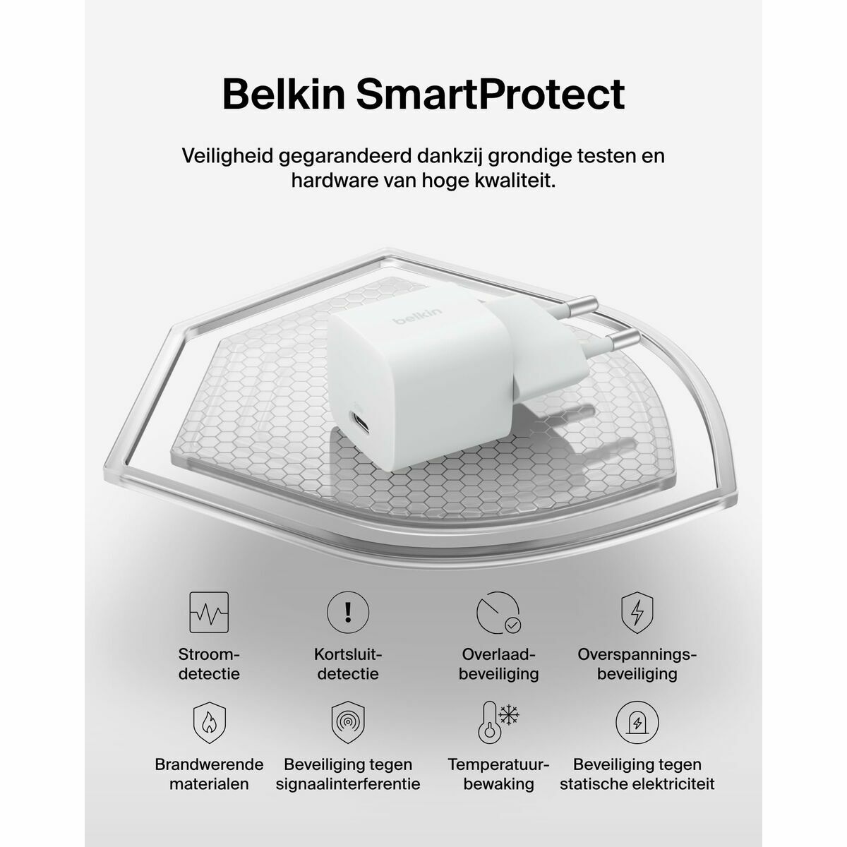 Cargador de Pared Belkin WCA012KQ1MWH-B6 Blanco 25 W