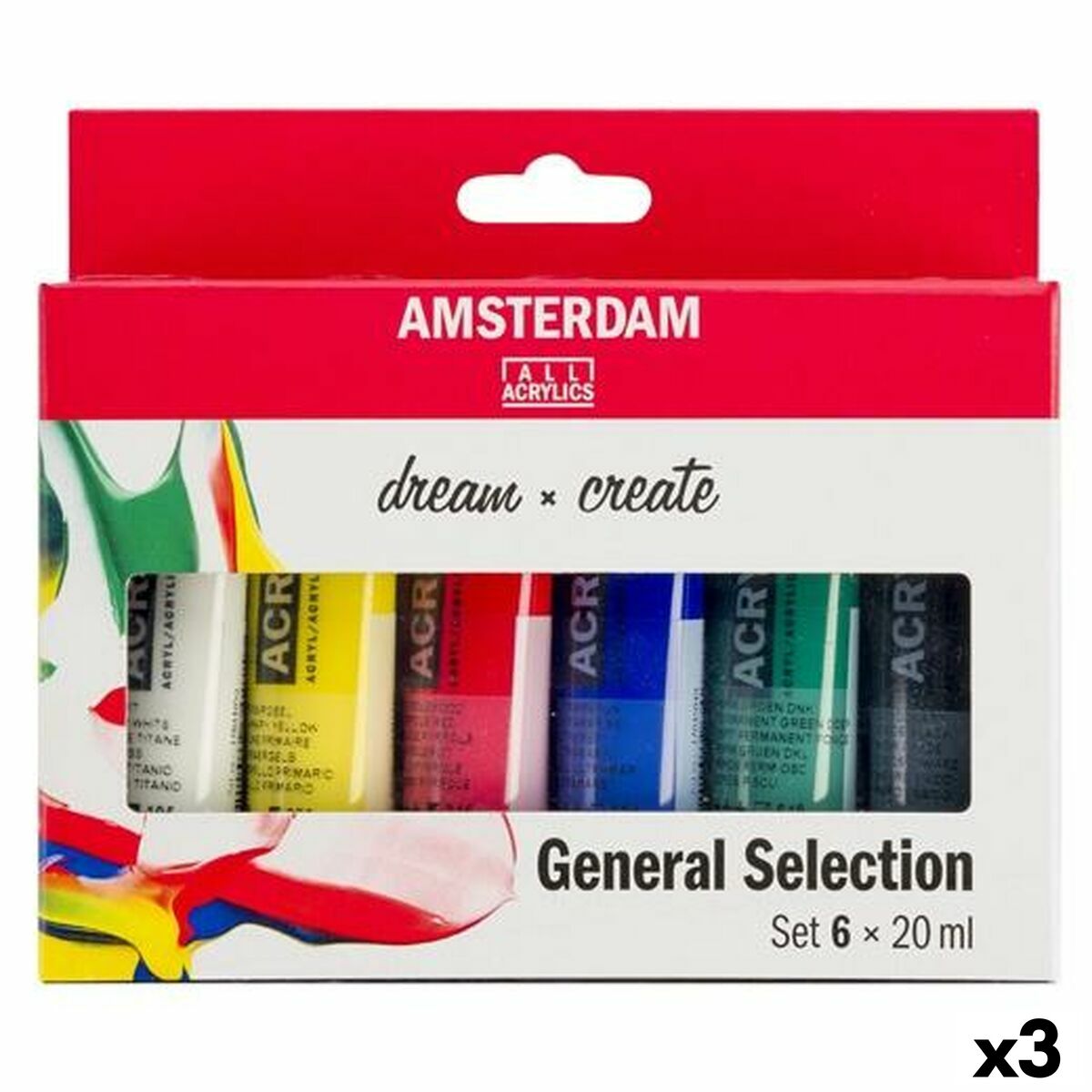 Set de Pintura Acrílica Talens Amsterdam Dream General Selection Multicolor 20 ml 6 Piezas (3 Unidades)