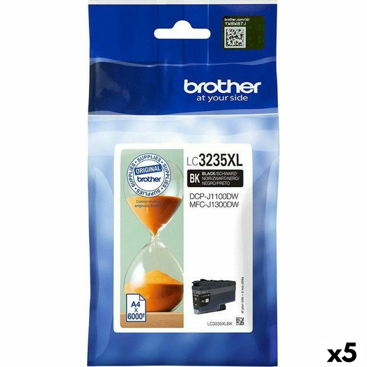Cartucho de Tinta Original Brother LC3235XL Negro (5 Unidades)