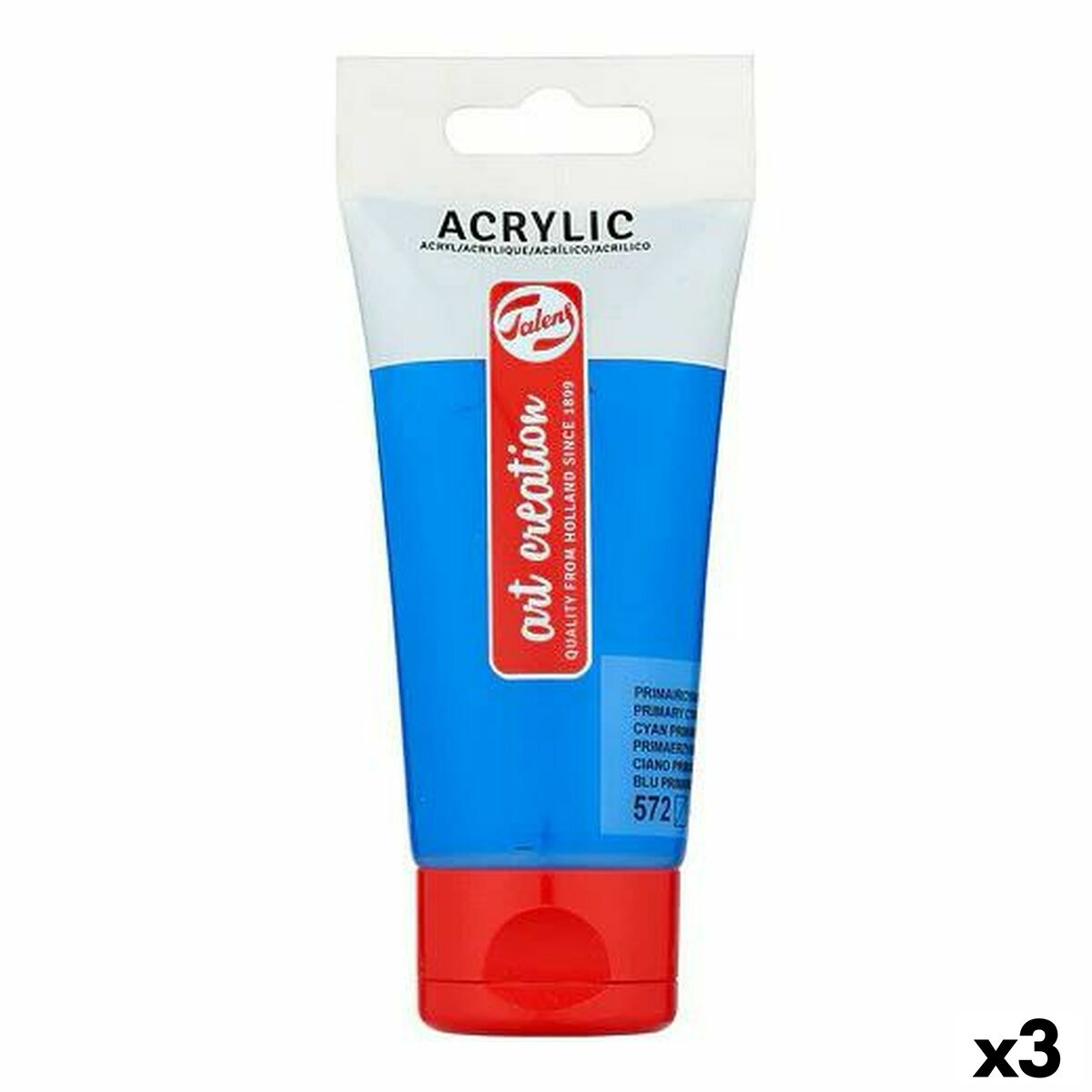 Pintura acrílica Talens Art Creation Cian 75 ml (3 Unidades)