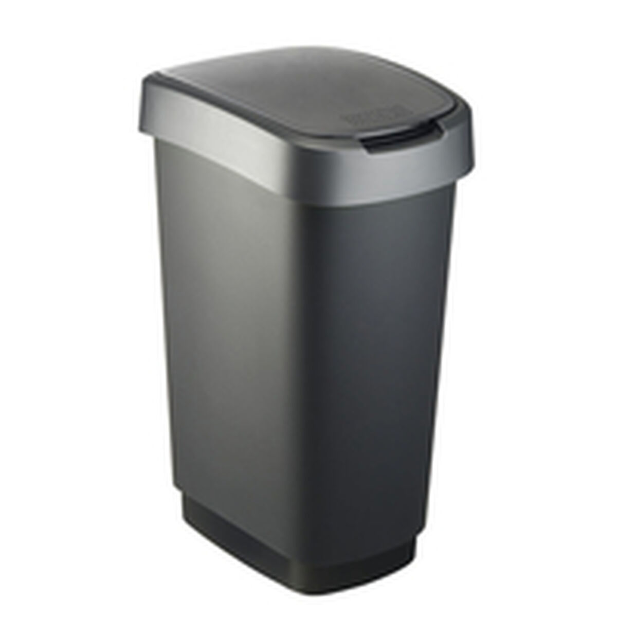 Cubo de Basura para Reciclaje Rotho Twist Silver Plateado Plástico 50 L