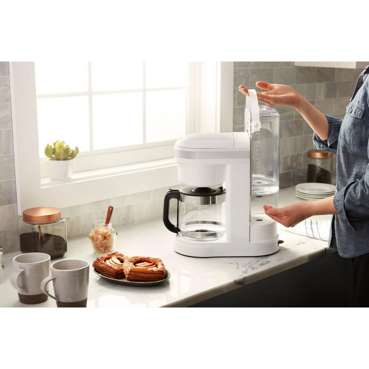 Cafetera de Goteo KitchenAid 5KCM1208EWH Blanco 1100 W 6 Tazas 1,7 L