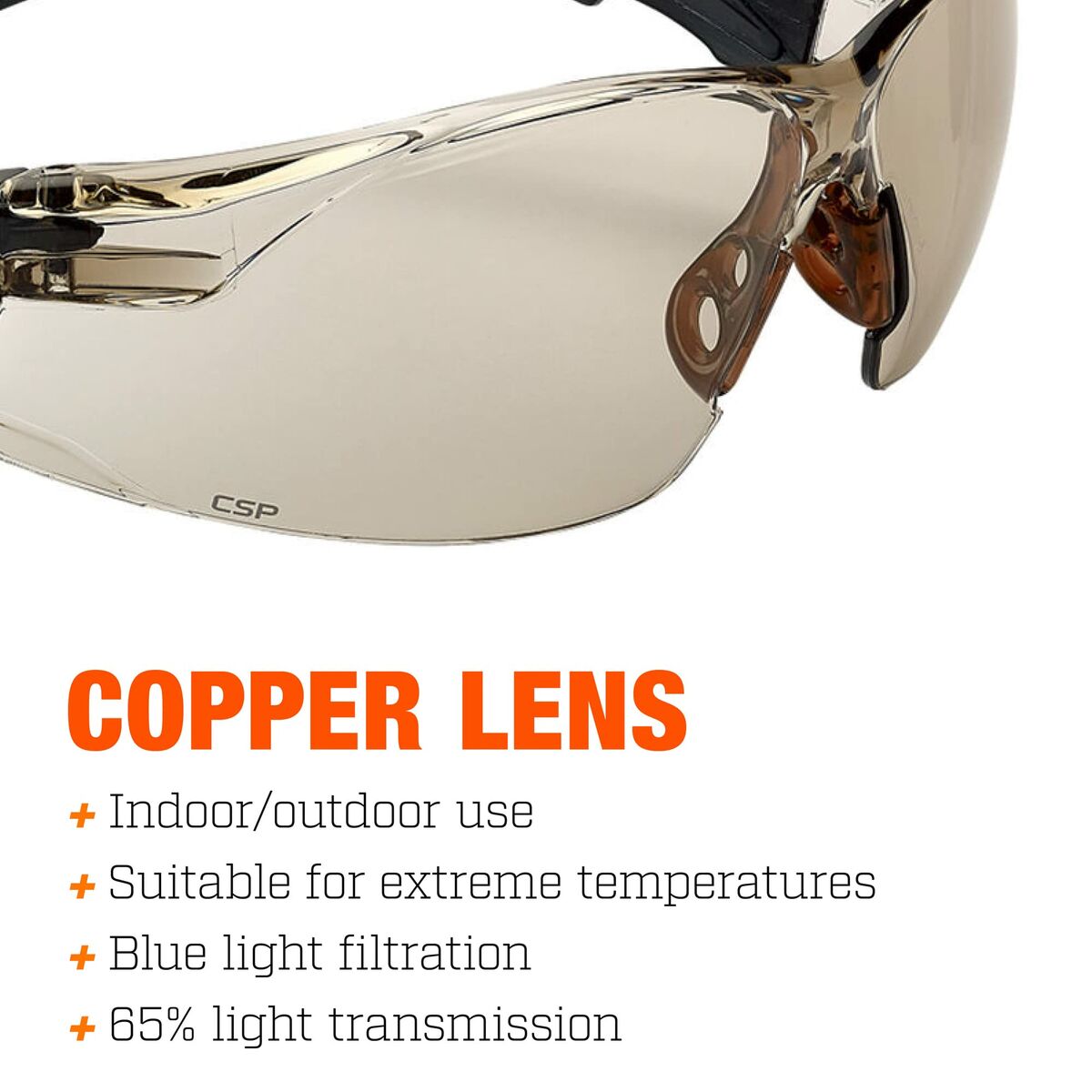 Gafas de Protección Bollé Rush Small Copper Negro Transparente Policarbonato