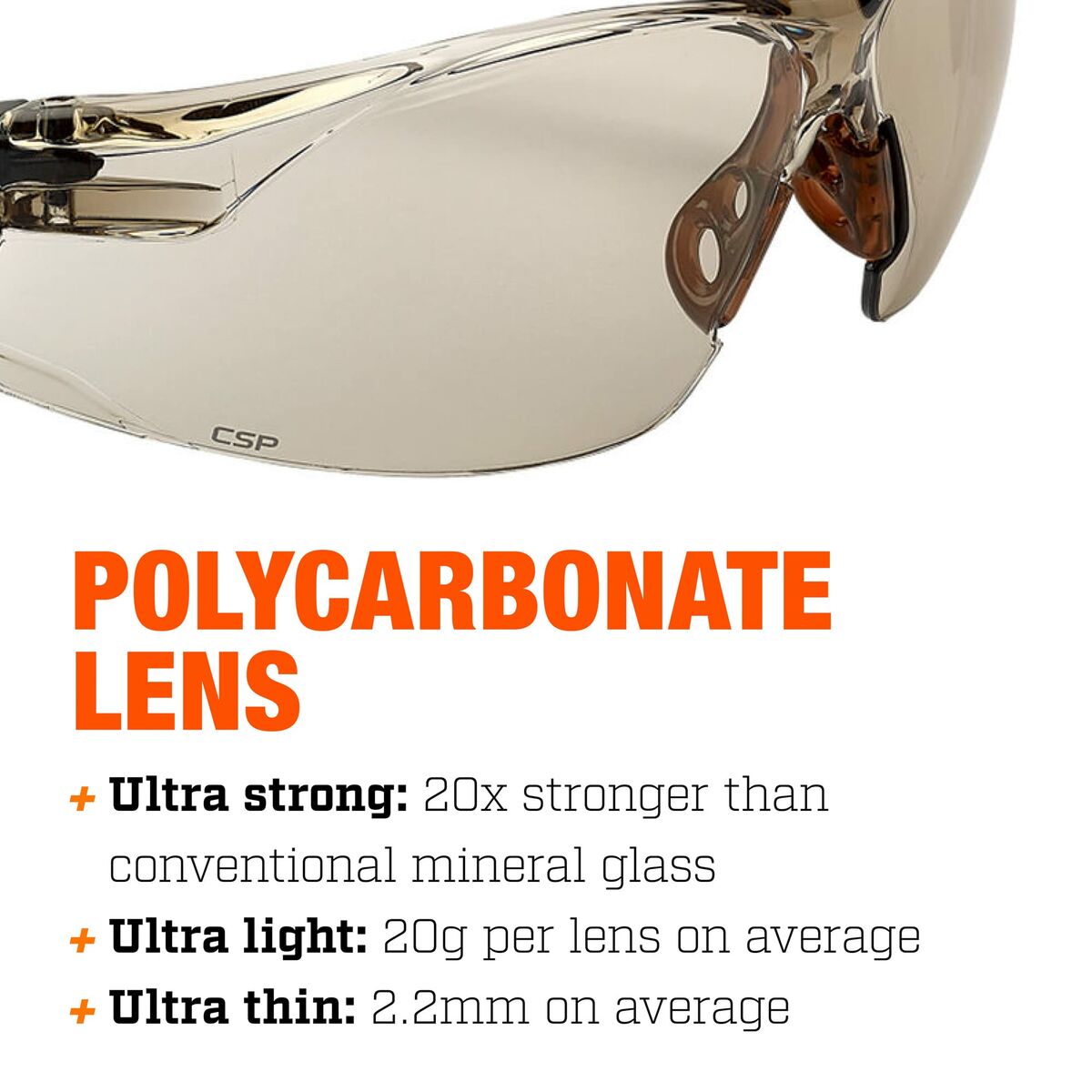 Gafas de Protección Bollé Rush Small Copper Negro Transparente Policarbonato