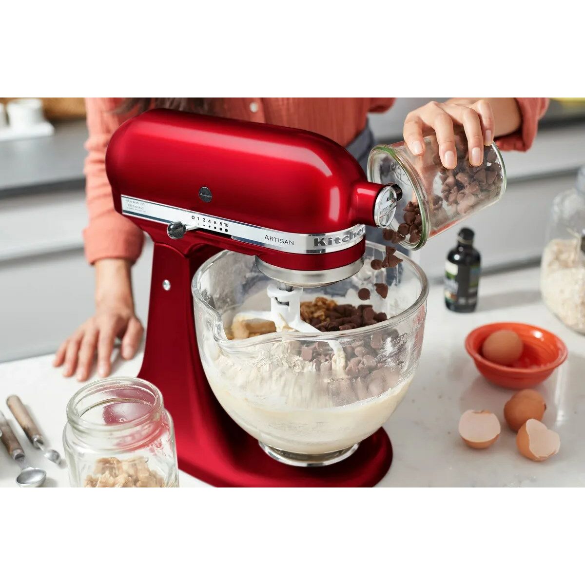 Robot de Cocina KitchenAid 5KSM156ECA Rojo 300 W 4,8 L