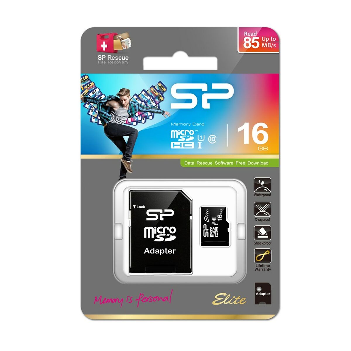 Tarjeta de Memoria Micro SD con Adaptador Silicon Power Elite 16 GB