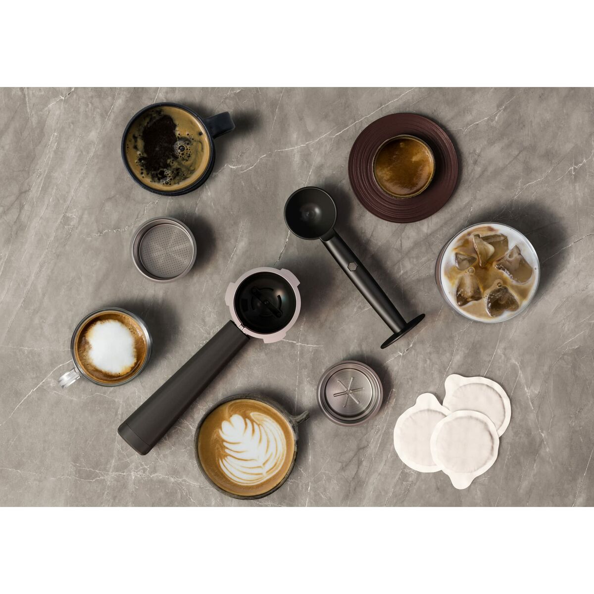 Cafetera Express de Brazo AEG EC6-1-6BST Negro 1450 W 1 L