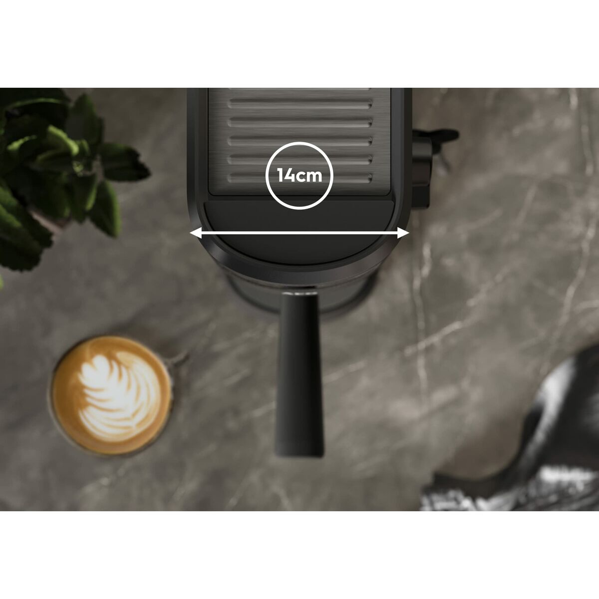 Cafetera Express de Brazo AEG EC6-1-6BST Negro 1450 W 1 L