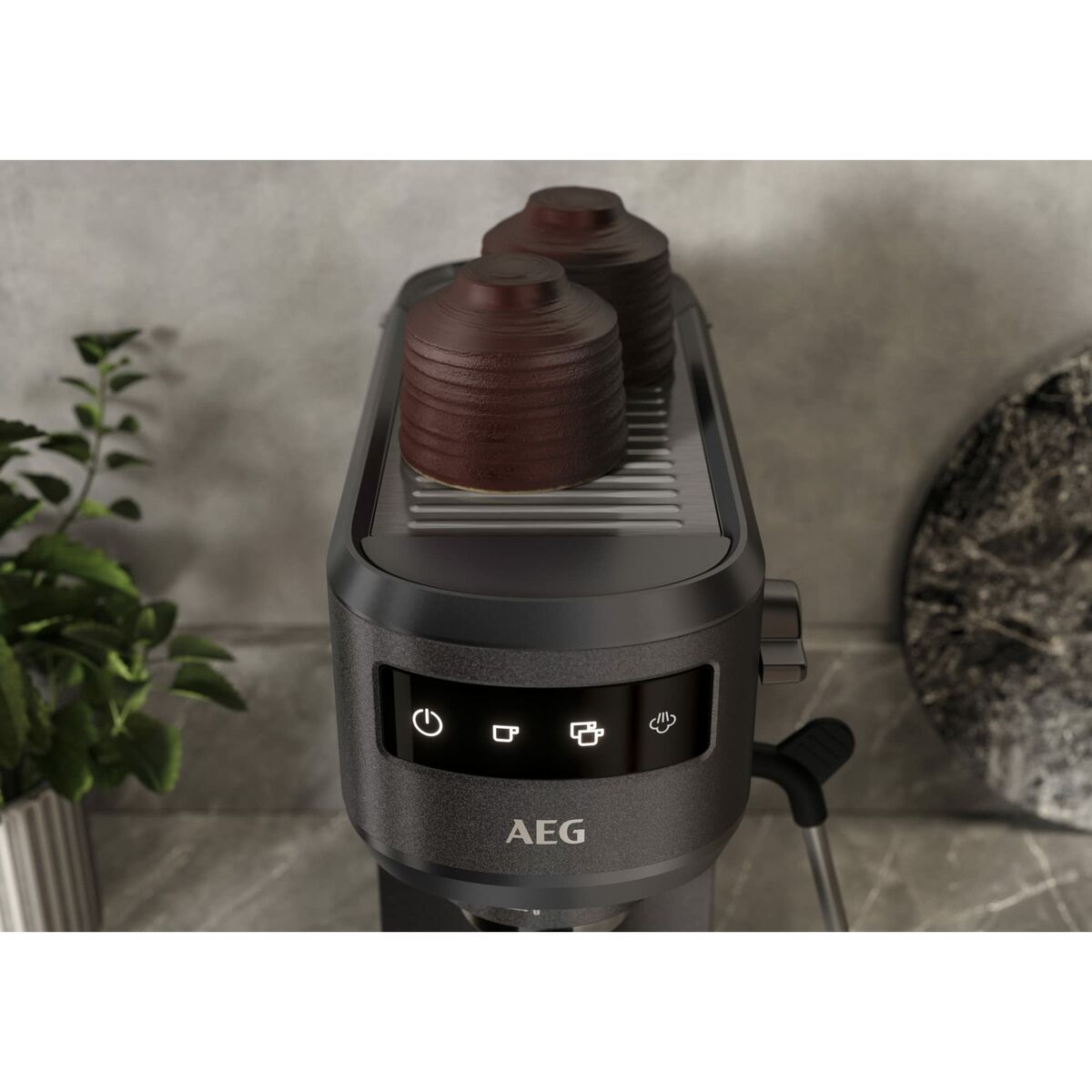 Cafetera Express de Brazo AEG EC6-1-6BST Negro 1450 W 1 L