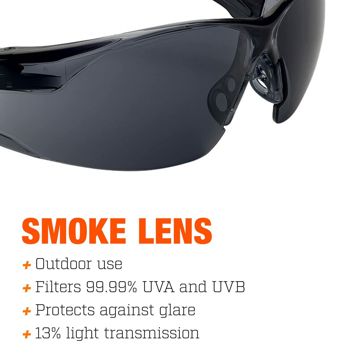 Gafas de Protección Bollé Rush Small Smoke Negro Transparente Policarbonato