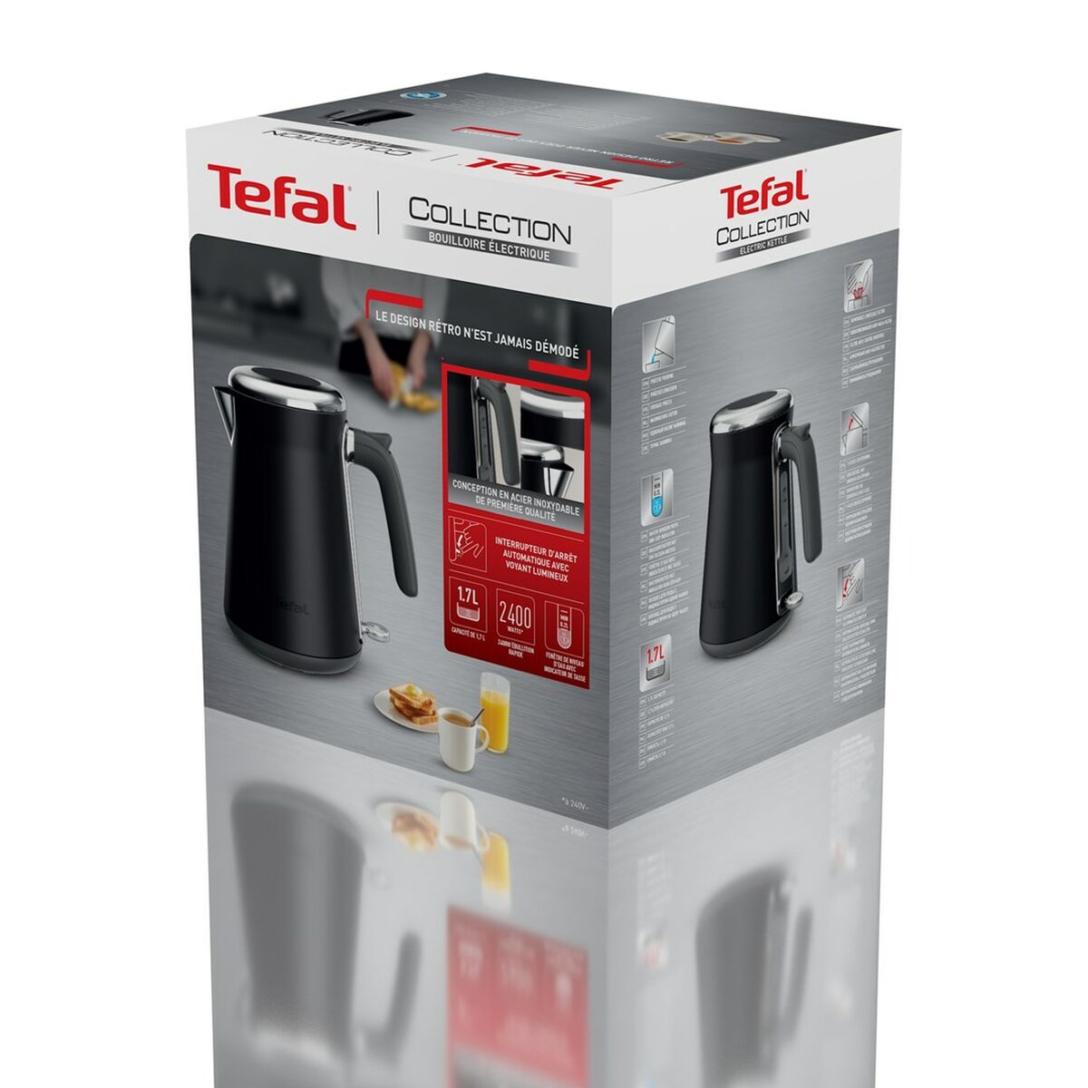 Hervidor Tefal KI6668E0 Negro Acero Inoxidable 2400 W 1,7 L