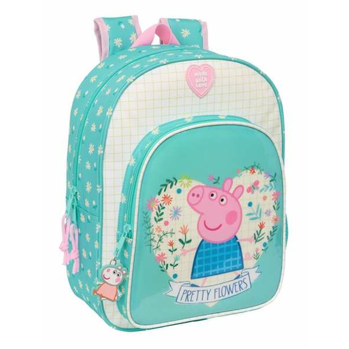 Mochila Escolar Peppa Pig Pretty flowers 26 x 34 x 11 cm