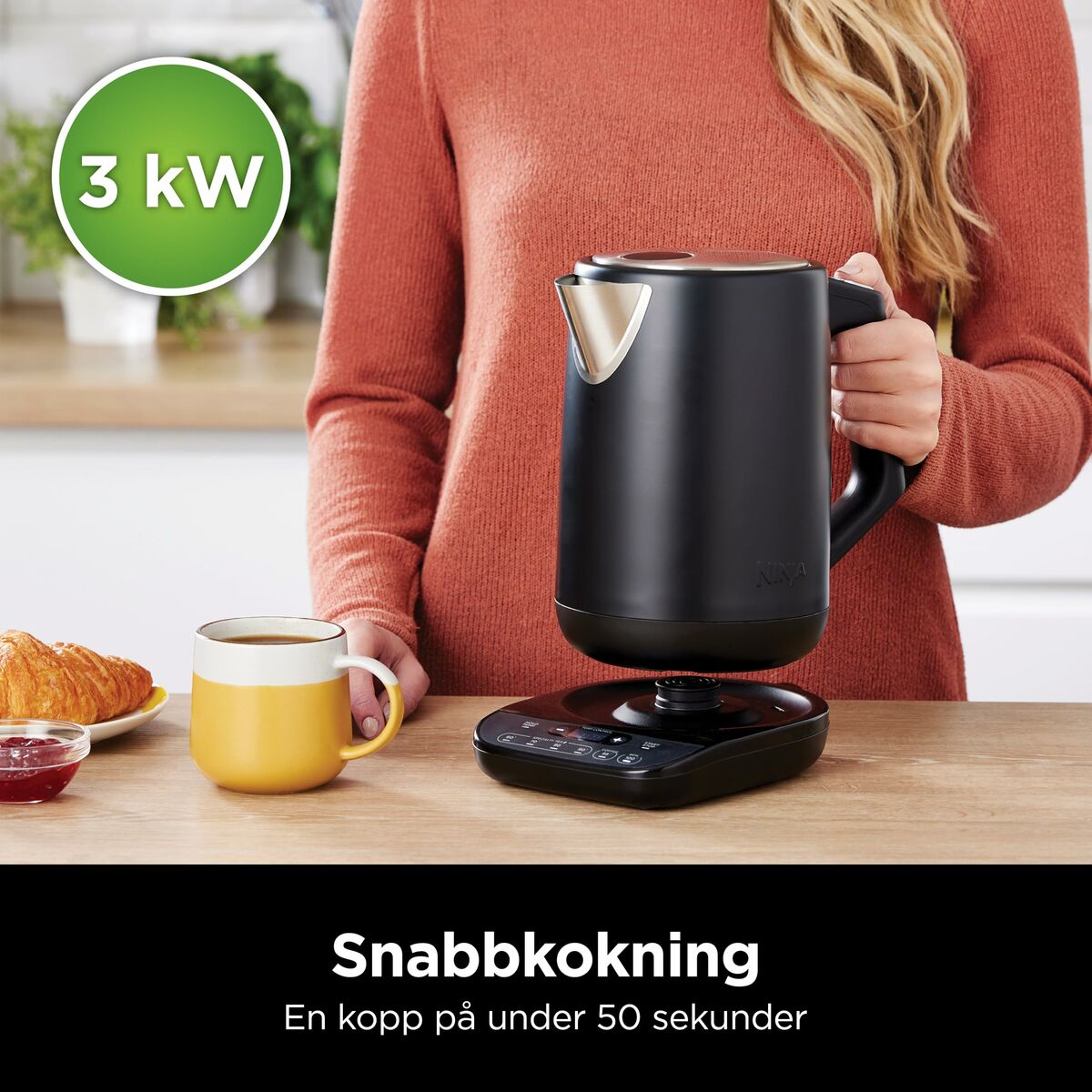 Hervidor NINJA KT200EU Negro Acero Inoxidable 3000 W 1,7 L