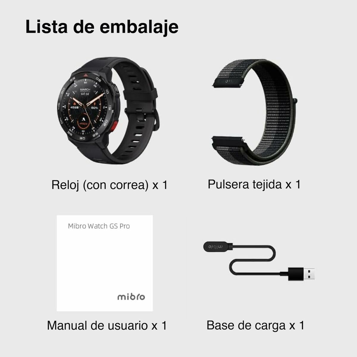 Smartwatch Mibro MIBAC_GS-PRO/BK Negro 1,43"