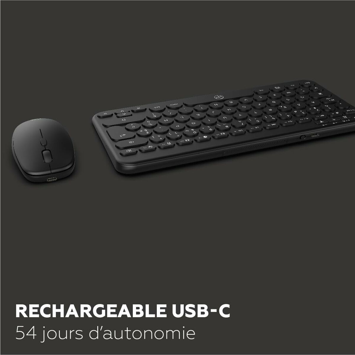 Teclado y Ratón Mobility Lab CP420W Mini Negro AZERTY