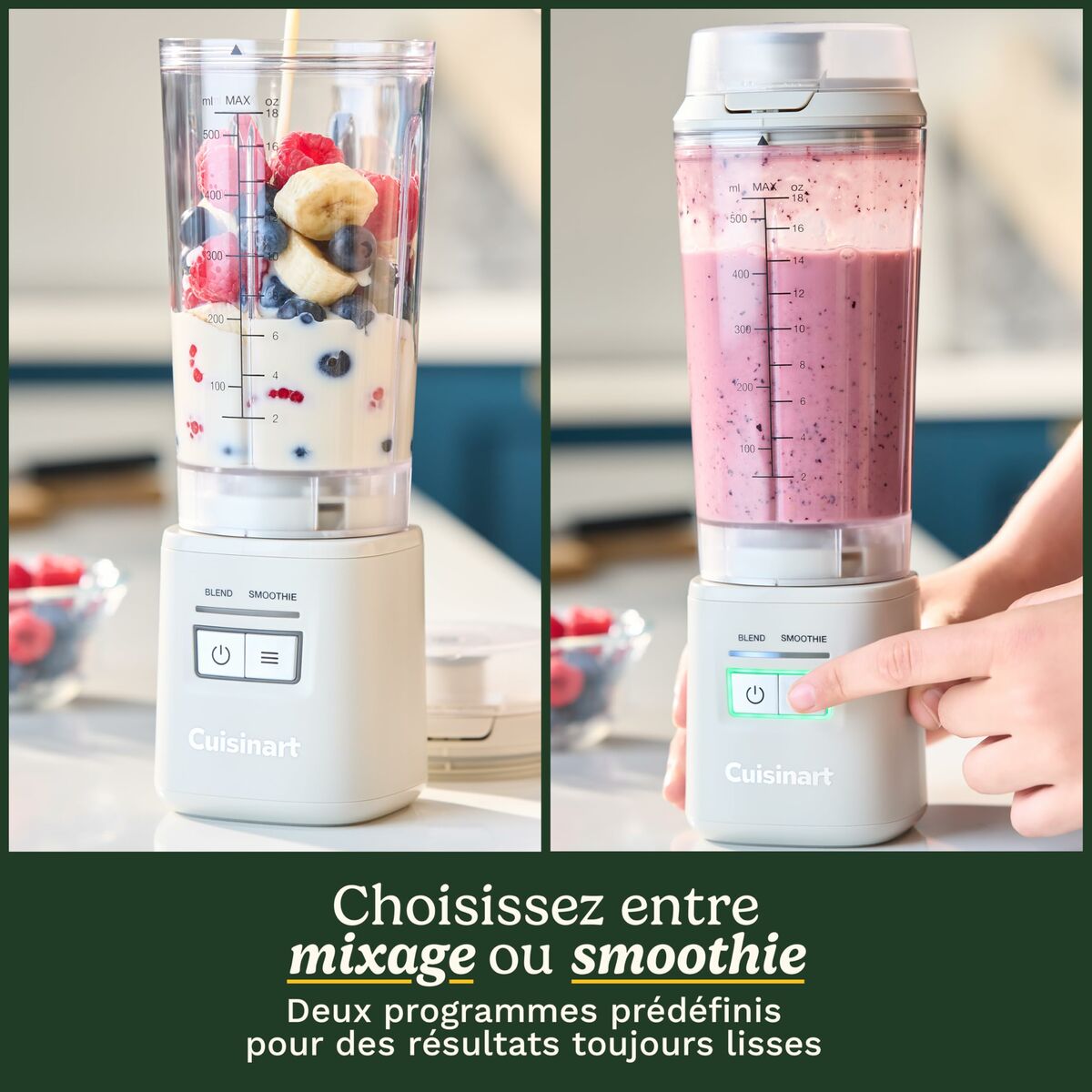 Batidora de Vaso Cuisinart PBL100E Blast&Go 120 W Blanco 500 ml