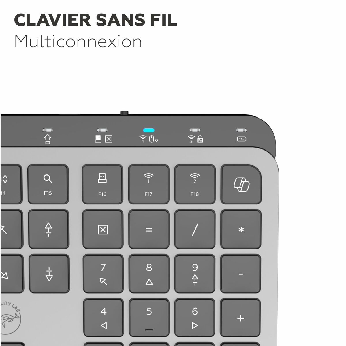 Teclado Mobility Lab KP450W Negro Gris