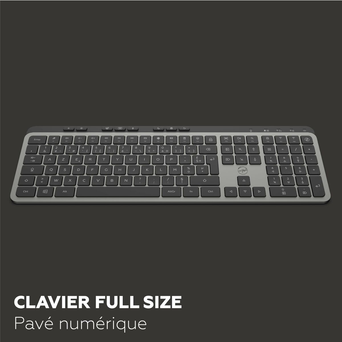 Teclado Mobility Lab KP450W Negro Gris