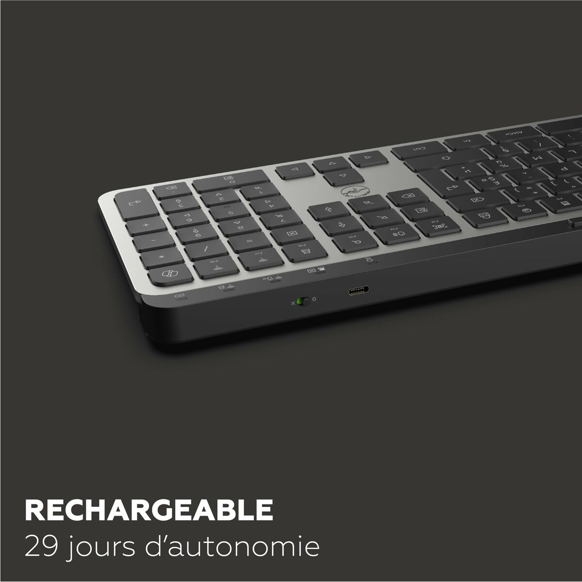 Teclado Mobility Lab KP450W Negro Gris
