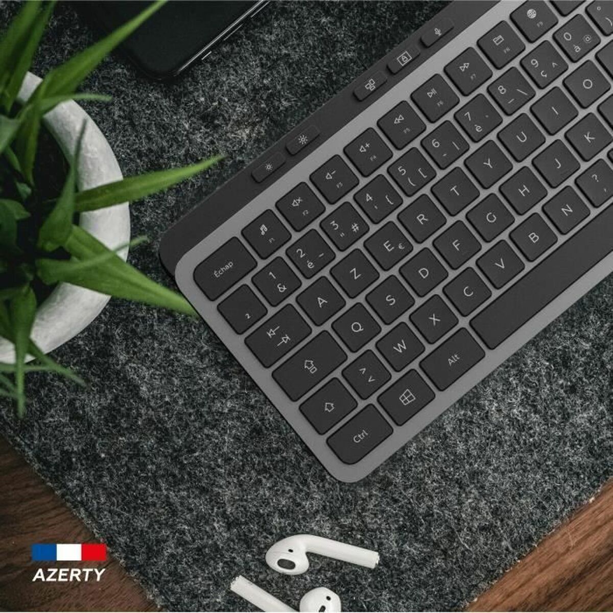 Teclado Mobility Lab KP450W Negro Gris