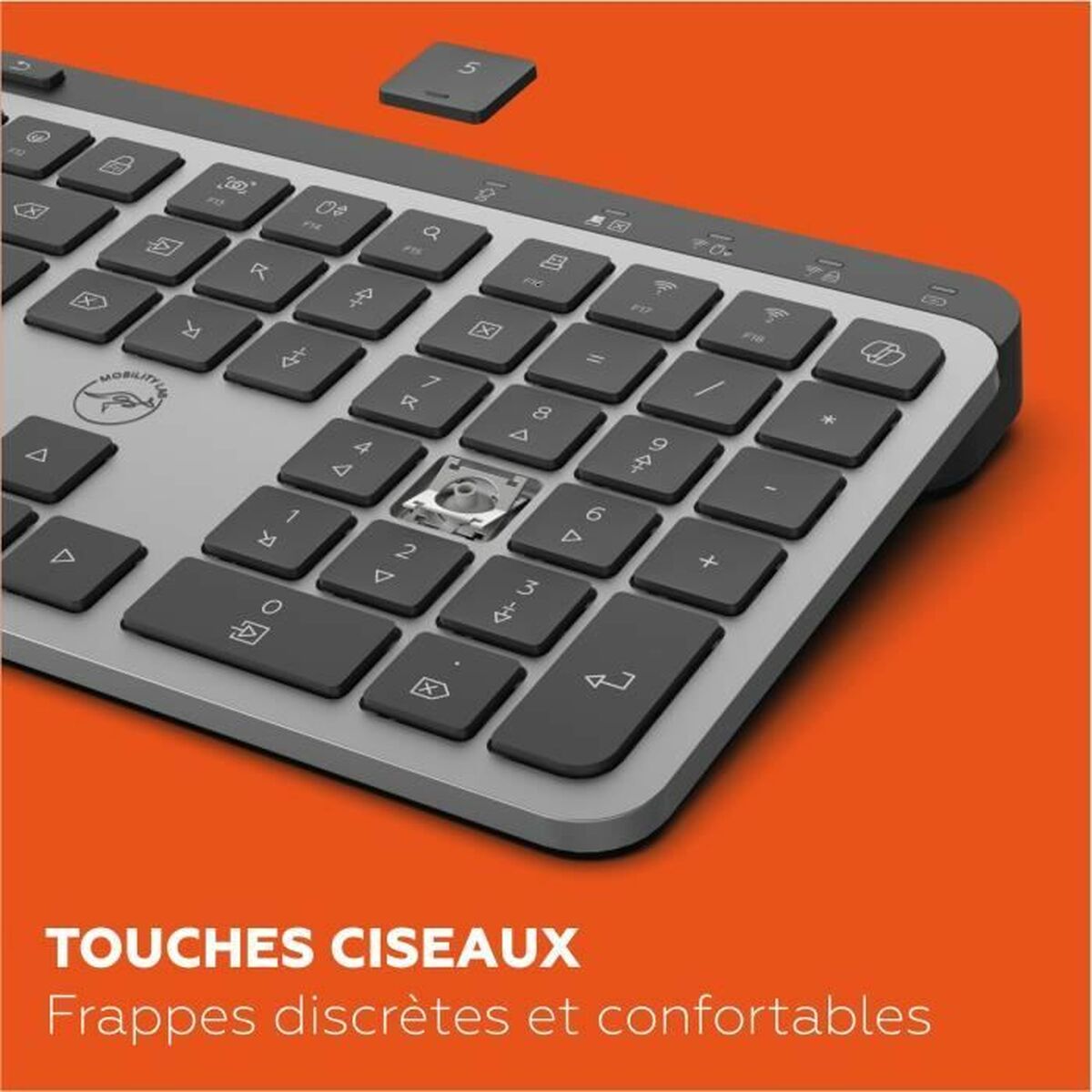 Teclado Mobility Lab KP450W Negro Gris