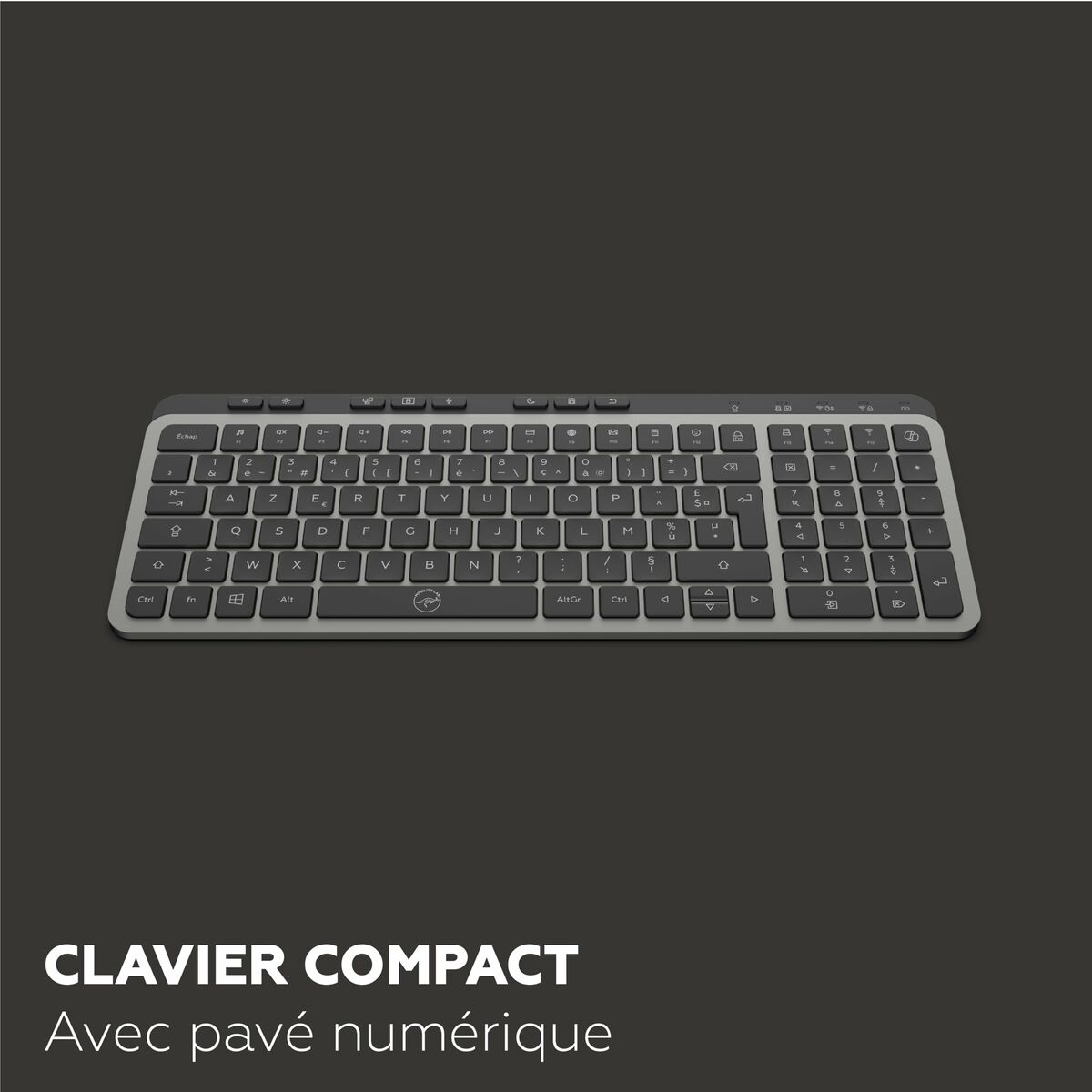 Teclado Mobility Lab KP450W Compact Negro Gris