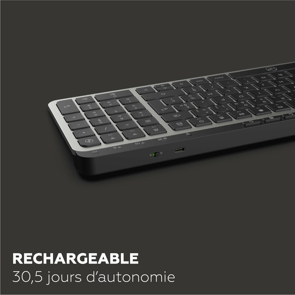 Teclado Mobility Lab KP450W Compact Negro Gris