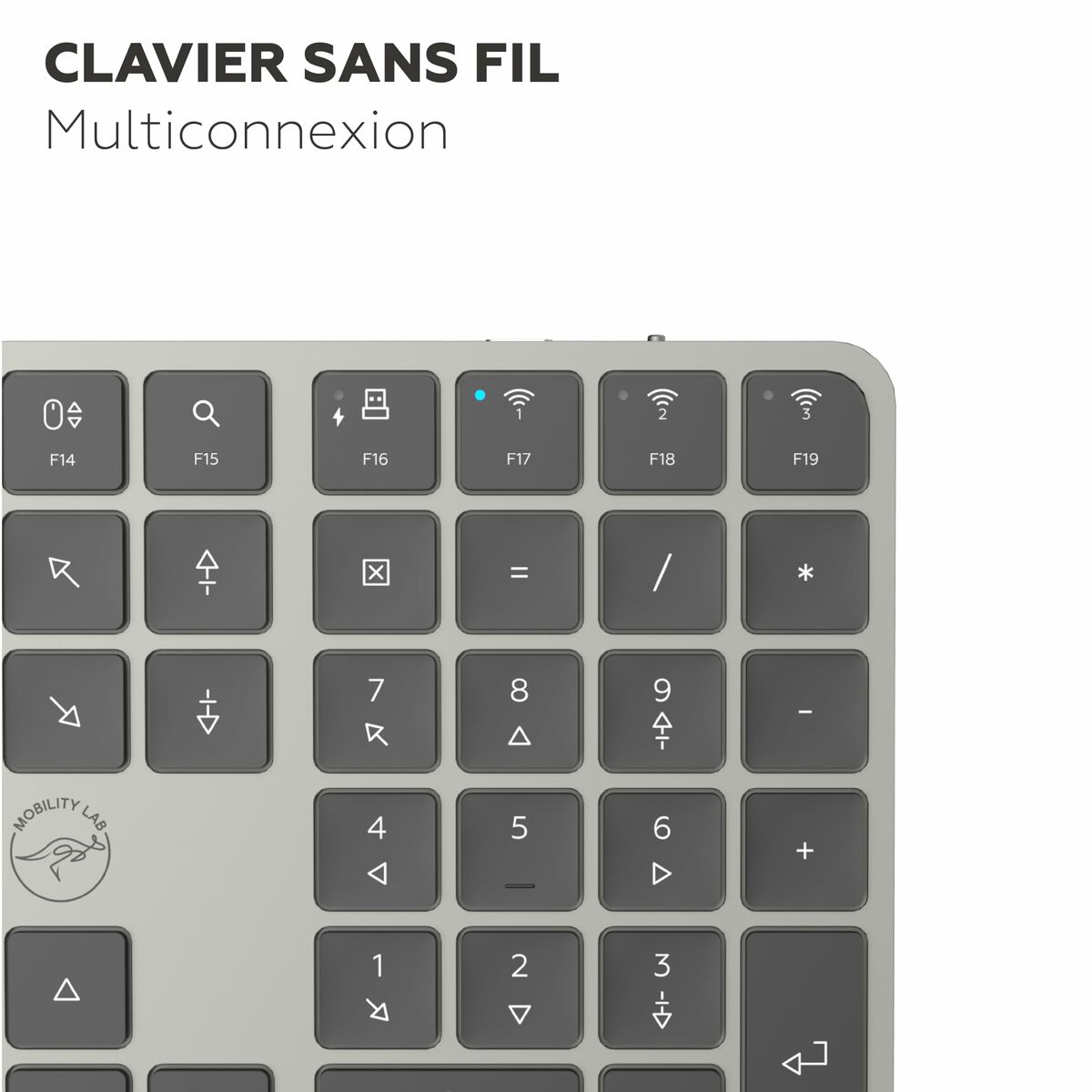 Teclado Mobility Lab KP430W Gris