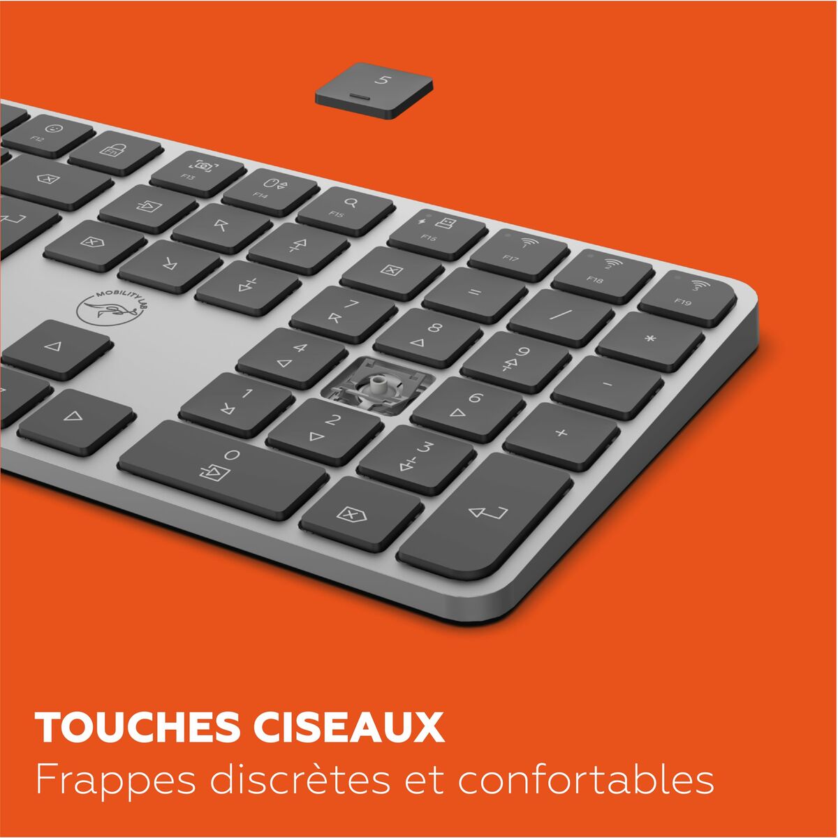 Teclado Mobility Lab KP430W Gris