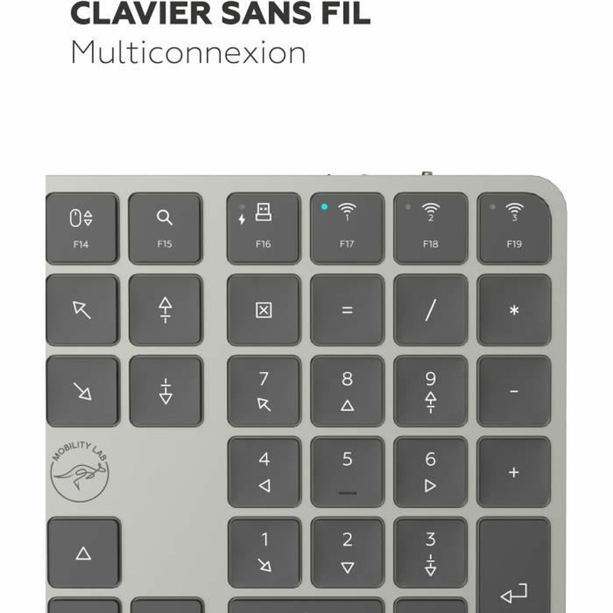 Teclado Mobility Lab KP430W Gris