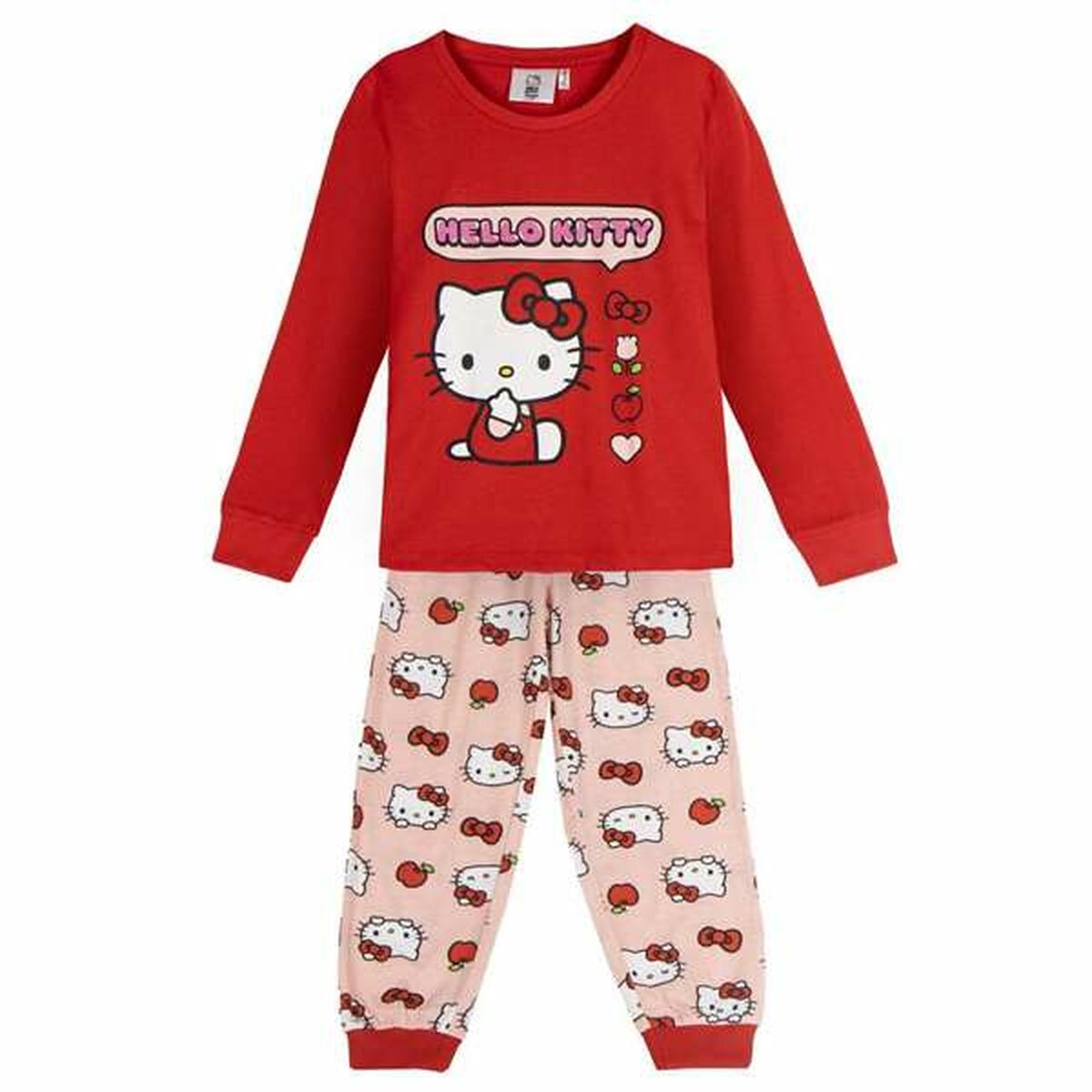 Pijama Infantil Hello Kitty Rojo