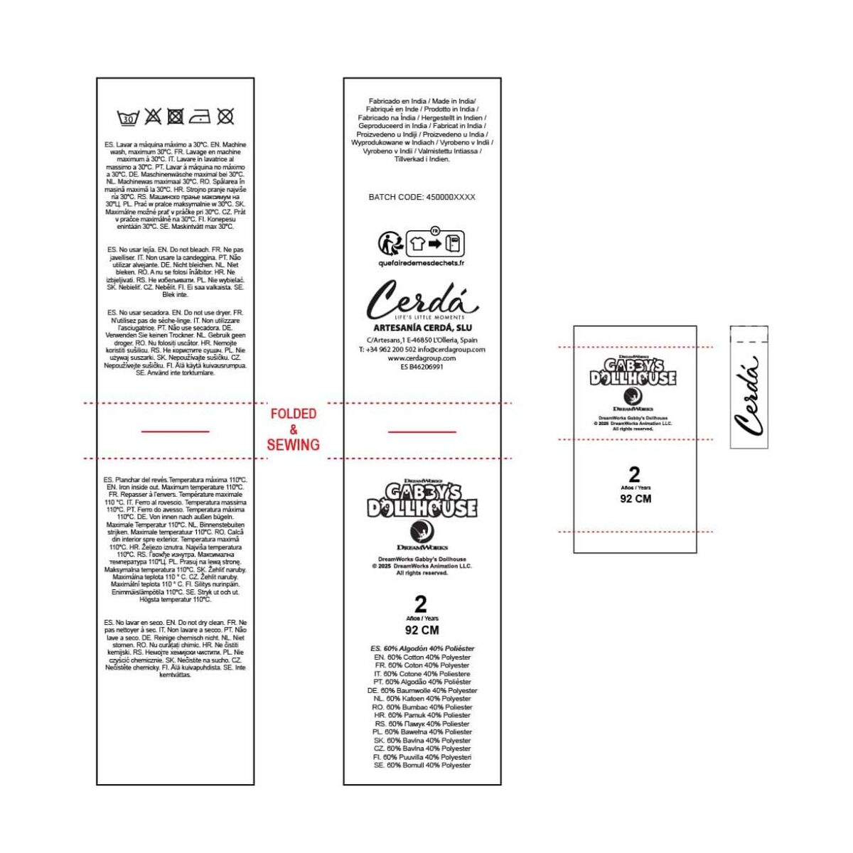 Sudadera Infantil Gabby's Dollhouse Rosa oscuro