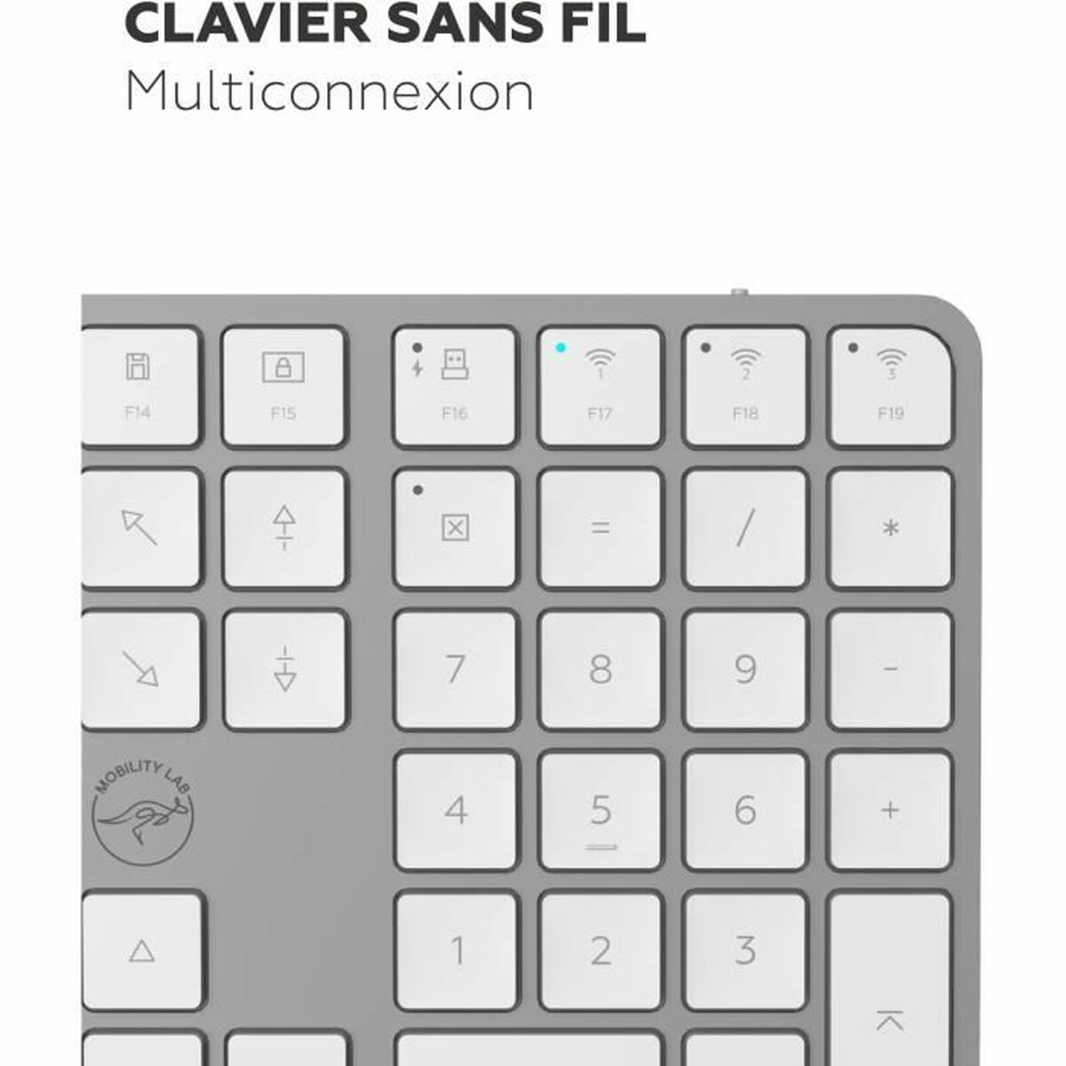 Teclado Mobility Lab KMP2000W Blanco