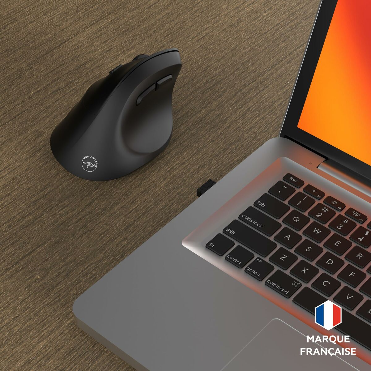 Ratón Mobility Lab ERGO M30W LEFT Negro Vertical