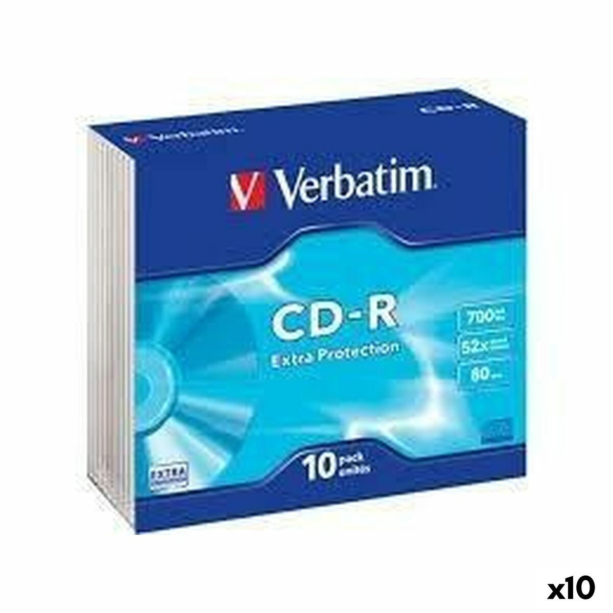 CD-R Verbatim Extra Protection 700 MB 52x 10 Piezas (10 Unidades)