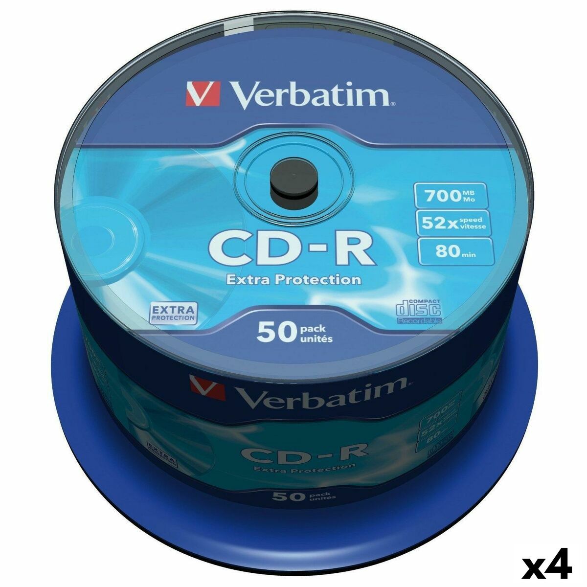 CD-R Verbatim Extra Protection 700 MB 52x 50 Piezas (4 Unidades)