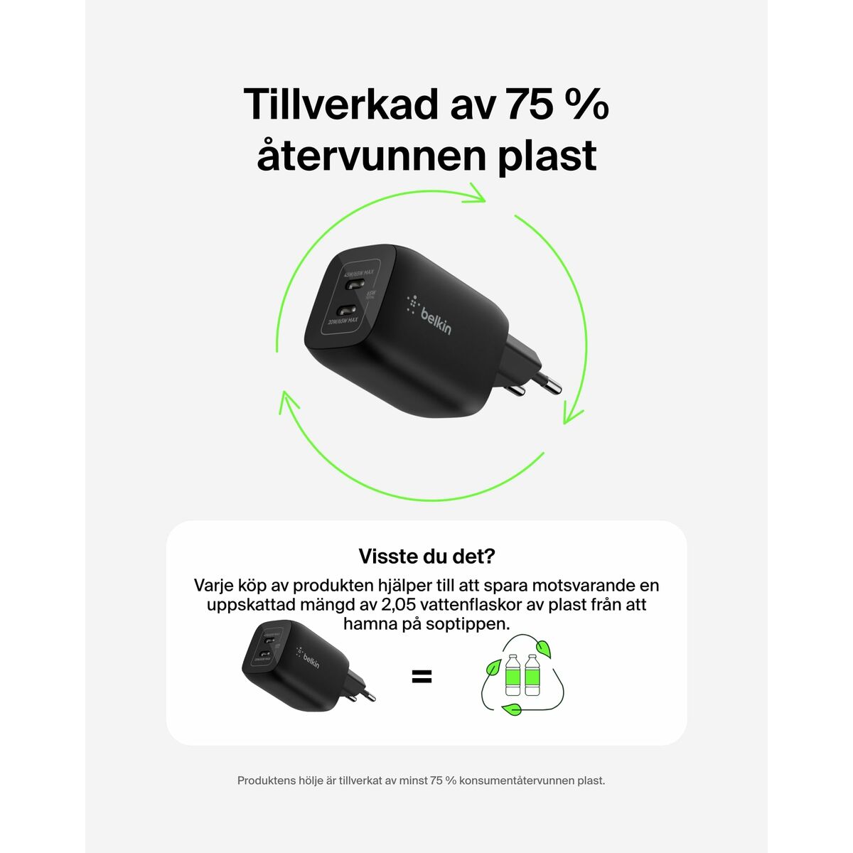 Cable USB a Lightning Belkin ENA007KQBK Negro