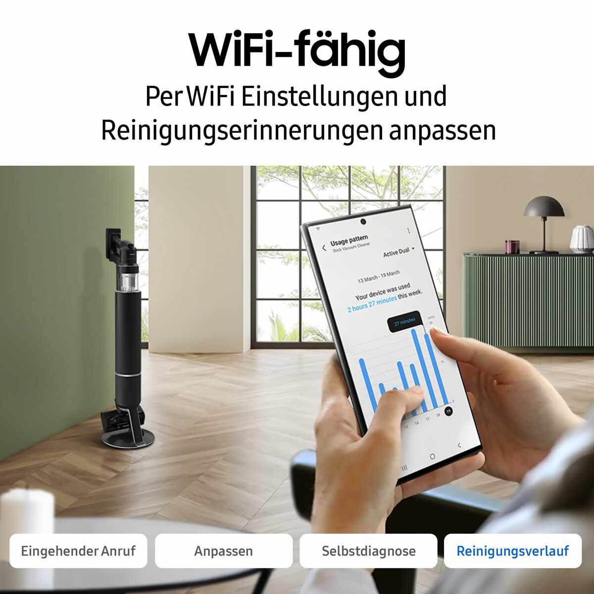 Aspirador Escoba Samsung AI Jet PetPRO 770 W