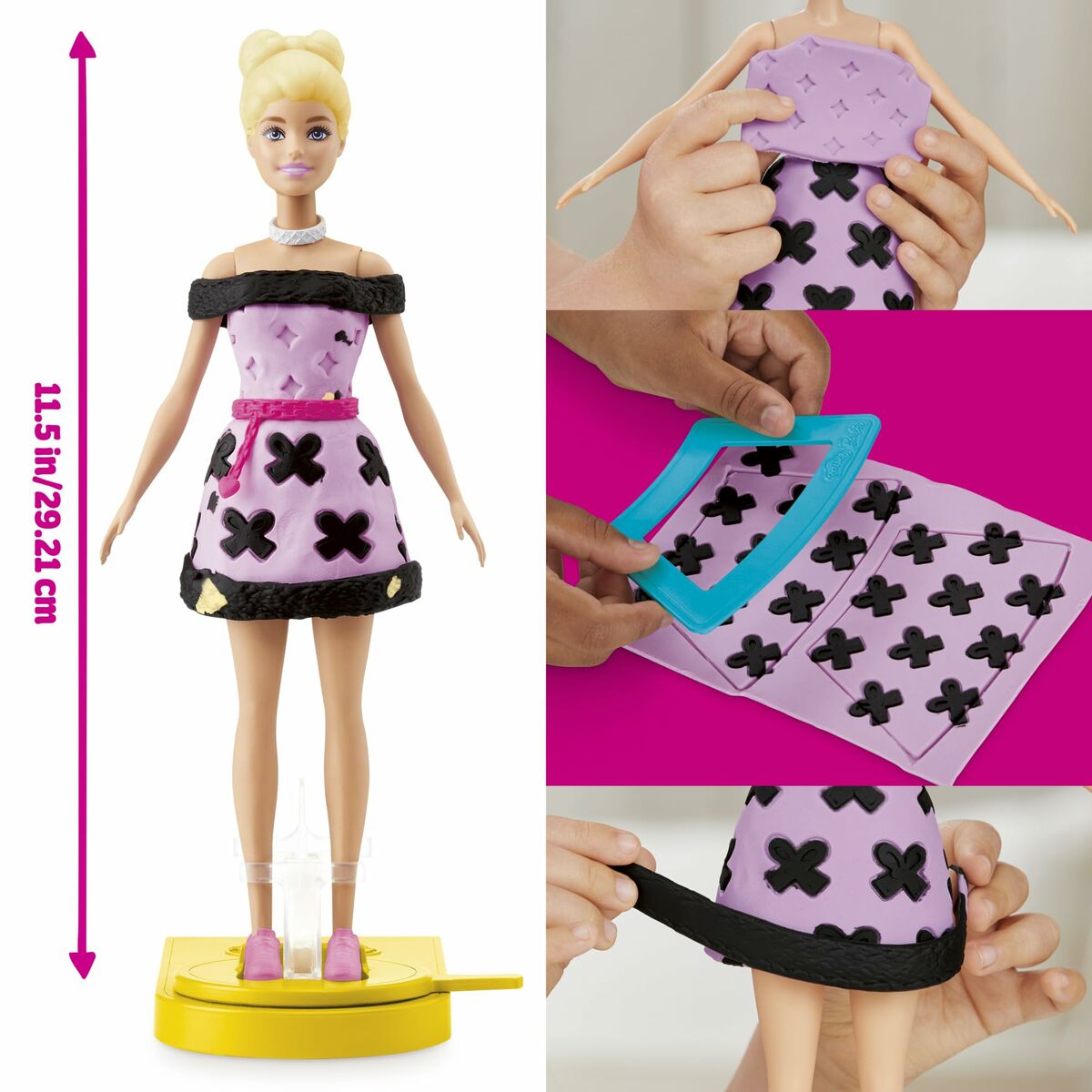 Juego de Plastilina Play-Doh Barbie Designer Fashion Show Multicolor